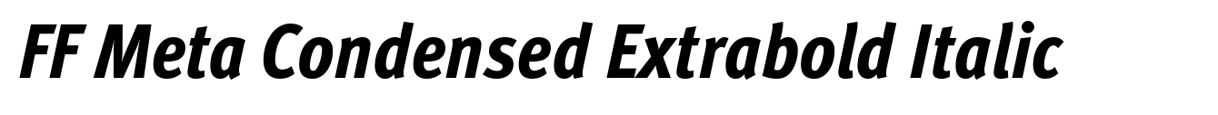 FF Meta Condensed Extrabold Italic image
